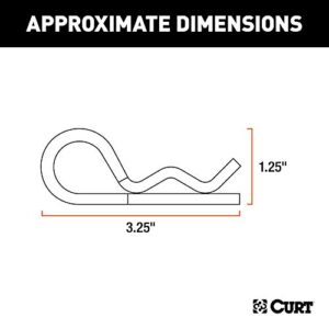 CURT Trailer Hitch Clips, 1/2 Or 5/8-Inch Pins