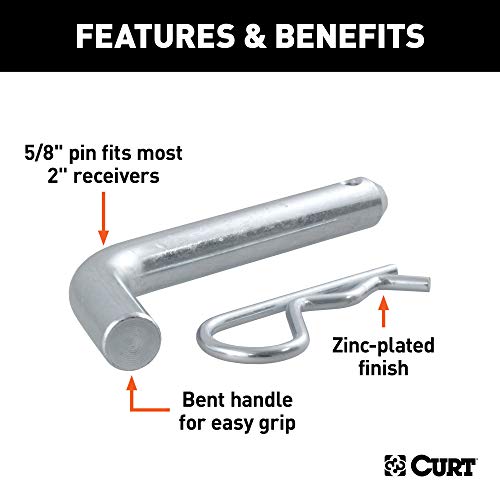 CURT Trailer Hitch Pin & Clip, 5/8-Inch - Image 3