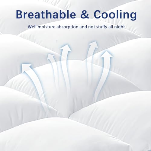 CYMULA Queen Cooling Pillow Top Mattress Topper - Image 4