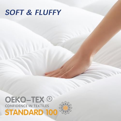 CYMULA Queen Cooling Pillow Top Mattress Topper - Image 5
