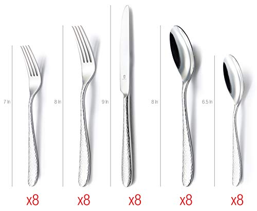 D DANIALLI Silverware Set For 8, Modern Fidenza - Image 5