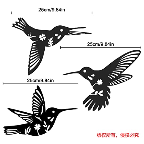 Daogtc Metal Hummingbird Wall Art Decor (3 Pack) - Image 4