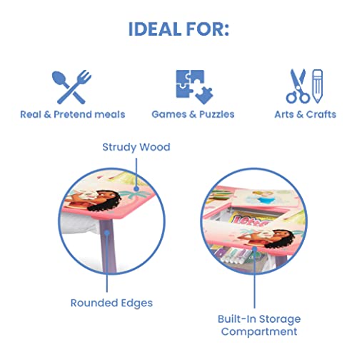 Delta Children Kids Table And Chair Set With Storage, Disney Princess - Image 3