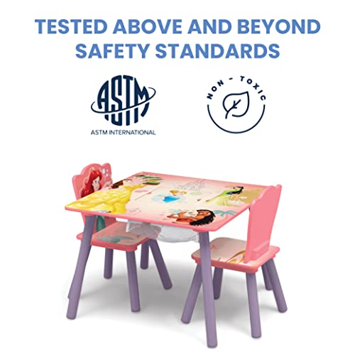 Delta Children Kids Table And Chair Set With Storage, Disney Princess - Image 4