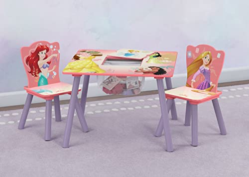 Delta Children Kids Table And Chair Set With Storage, Disney Princess - Image 2