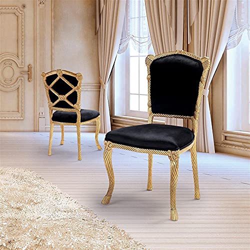 Design Toscano Chateau de Compiegne Carved Chairs, Gold - Image 2