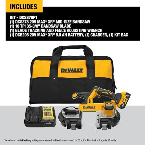 DEWALT 20V MAX XR Bandsaw, Brushless, DCS378P1 - Image 2