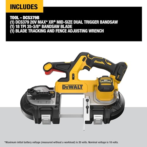 DEWALT 20V MAX XR Dual Trigger Bandsaw DCS379B - Image 2
