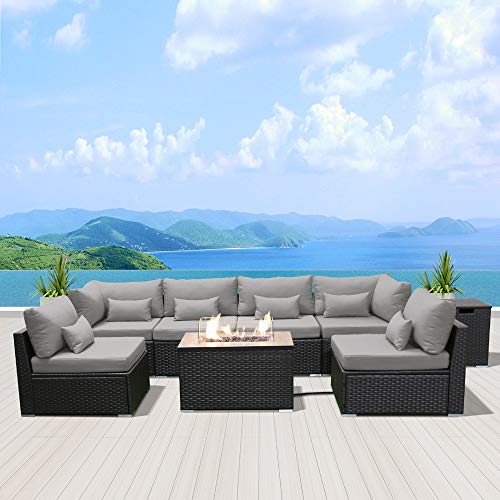 Dineli Sectional Sofa With Fire Pit Table - Image 5