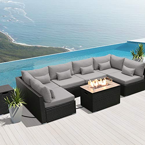 Dineli Sectional Sofa With Fire Pit Table - Image 2