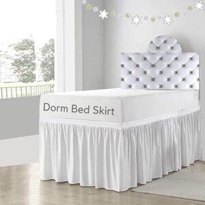 Cottingon Dorm Room Bed Skirt, Microfiber, Twin XL