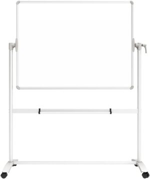 VIZ-PRO Double-Sided Magnetic Mobile Whiteboard, 48×36