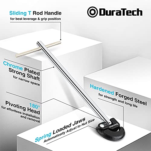 DURATECH 11-Inch Adjustable Basin Wrench, 3/8'' to 1-1/4'' Capacity - Image 2