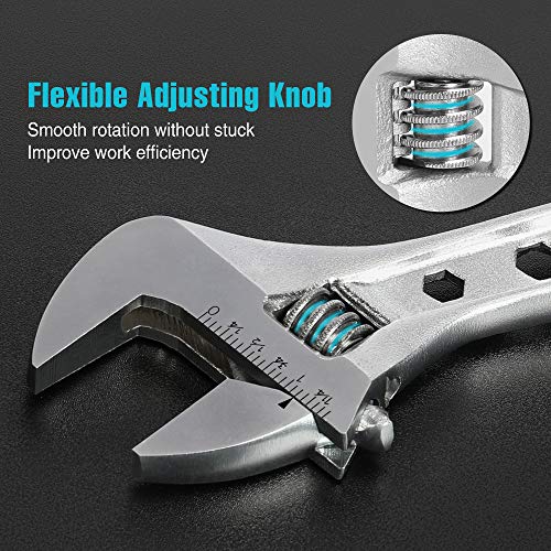 DURATECH 4-Piece Adjustable Wrench Set, CR-V Steel - Image 5
