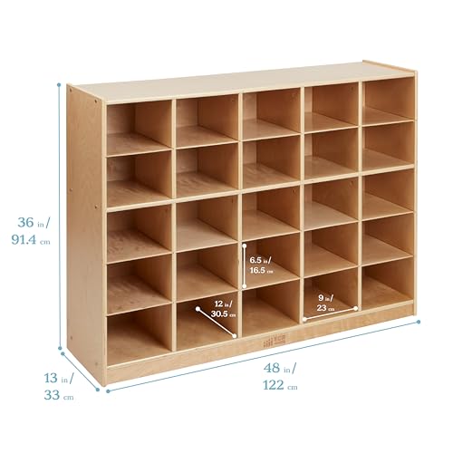 ECR4Kids 25 Cubby Mobile Tray Storage Cabinet - Image 3