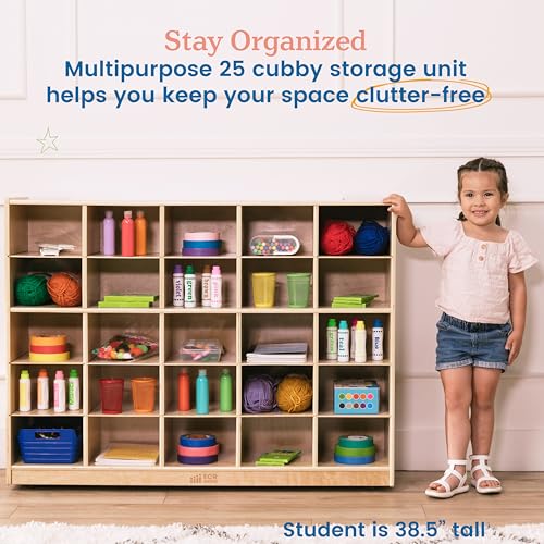 ECR4Kids 25 Cubby Mobile Tray Storage Cabinet - Image 4