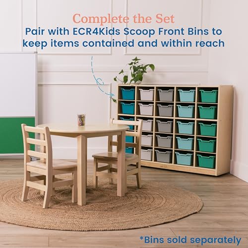 ECR4Kids 25 Cubby Mobile Tray Storage Cabinet - Image 5