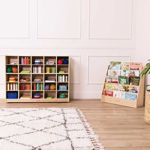 ECR4Kids 25 Cubby Mobile Tray Storage Cabinet - Image 2
