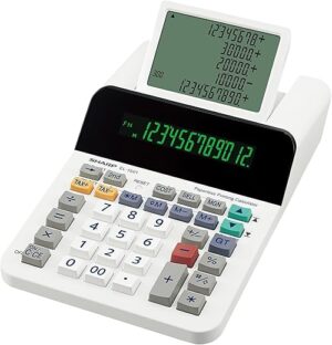 Sharp EL-1501 Display Desktop Calculator, White