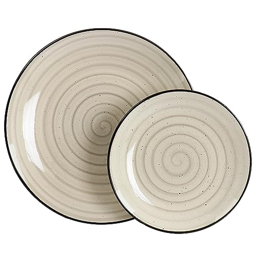 Elama Gia 24 Piece Stoneware Dinnerware Set - Image 3