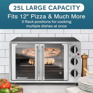 Elite Gourmet Double French Door Countertop Toaster Oven, ETO2530M