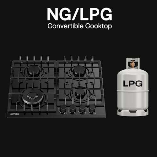 Empava 24 In. Gas Stove Cooktop, 4 Burners - Image 4