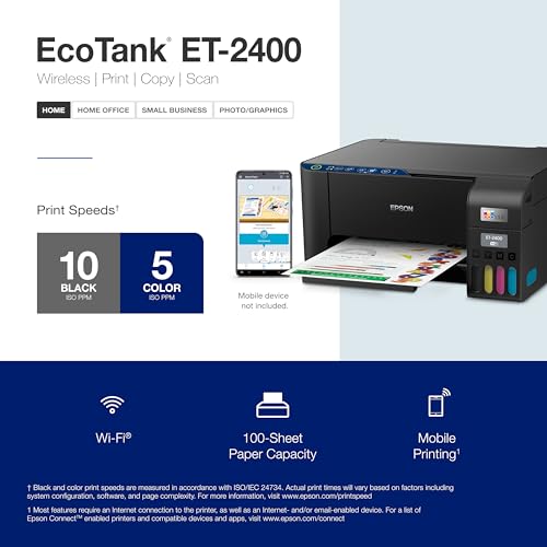 Epson EcoTank ET-2400 Wireless Color Printer - Image 4