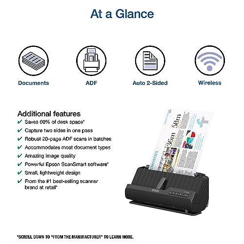 Epson Workforce ES-C320W Wireless Document Scanner - Image 3