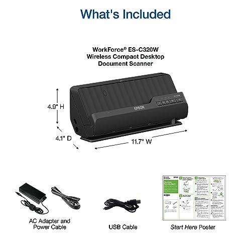 Epson Workforce ES-C320W Wireless Document Scanner - Image 5
