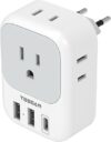 TESSAN European Travel Plug Adapter USB C