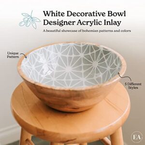 Evan & Ash Boho Decorative 12 Inch Wooden Bowl