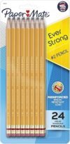 Paper Mate EverStrong #2 Pencils, Break-Resistant Lead, 24-Pack