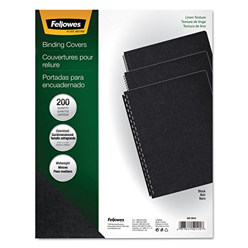Fellowes Linen Texture Presentation Covers, Black (52115) - Image 5