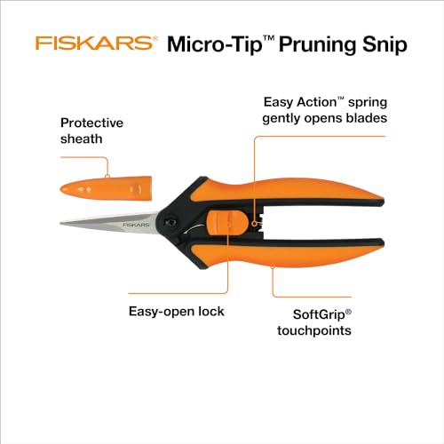 Fiskars Micro-Tip Pruning Snips with Sheath - Image 2
