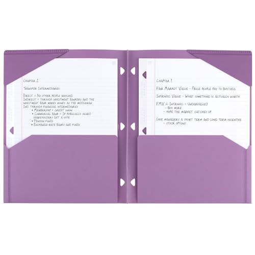 Five Star Plastic 2-Pocket Folder, Fits 3 Ring Binder (333420I-ECM) - Image 2