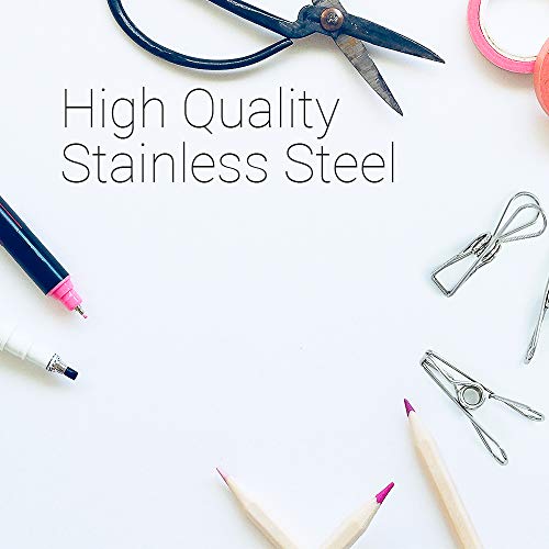 FJCTER Stainless Steel Small Clothes Pins Clips - Image 3