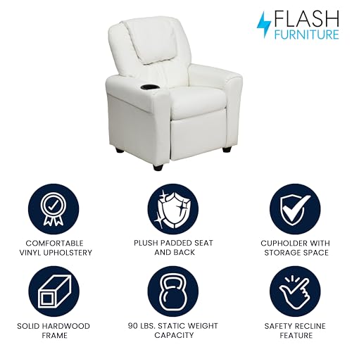 Flash Furniture Vinyl Kids Recliner With Cup Holder - Image 3