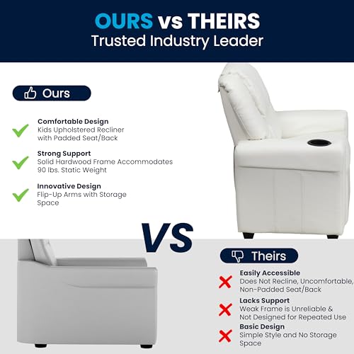 Flash Furniture Vinyl Kids Recliner With Cup Holder - Image 5