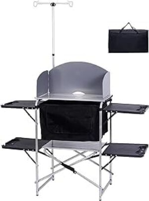 Nice C Folding Picnic Table With Cabinet Storage