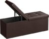 SONGMICS Folding Storage Ottoman Bench ULSF75BR