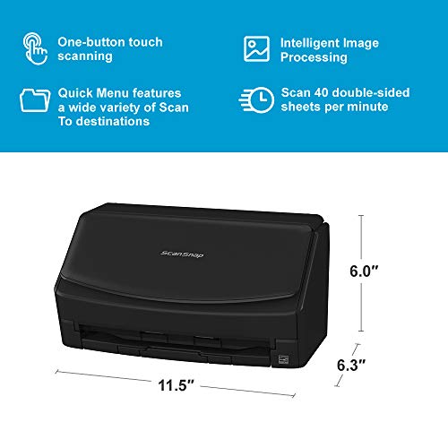 Fujitsu ScanSnap iX1400 One-Touch Document Scanner, Black - Image 3