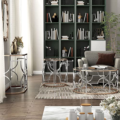 Furniture of America Glam Modern 3-Piece Coffee Table Set - Image 3