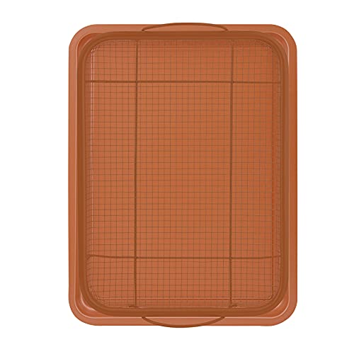 G & S Metal Products Company Nonstick Crisper Basket with Baking Pan - Image 3
