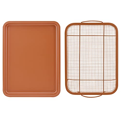G & S Metal Products Company Nonstick Crisper Basket with Baking Pan - Image 2