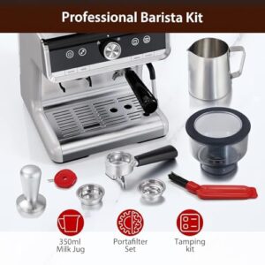 GarveeHome Espresso Machine With Grinder And Milk Frother