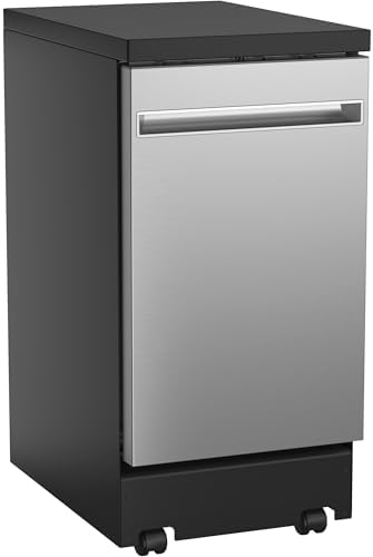 GE 18" Energy Star Portable Dishwasher, Stainless Steel - Image 3