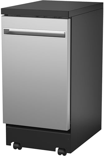 GE 18" Energy Star Portable Dishwasher, Stainless Steel - Image 4