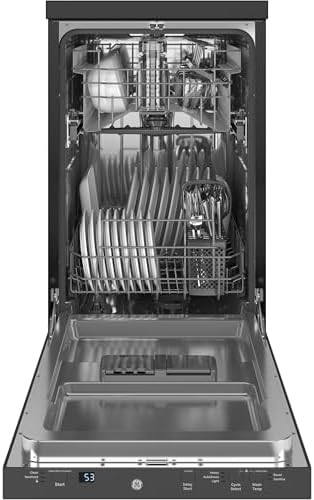 GE 18" Energy Star Portable Dishwasher, Stainless Steel - Image 2