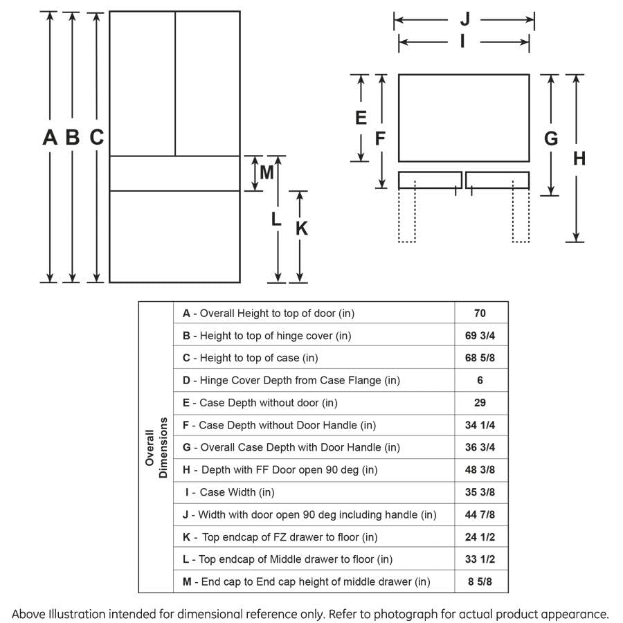 GE Profile 27.6 Cu.Ft. Stainless French Door Refrigerator - Image 2