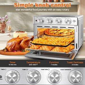 Geek Chef Air Fryer Oven 26 QT, Stainless Steel